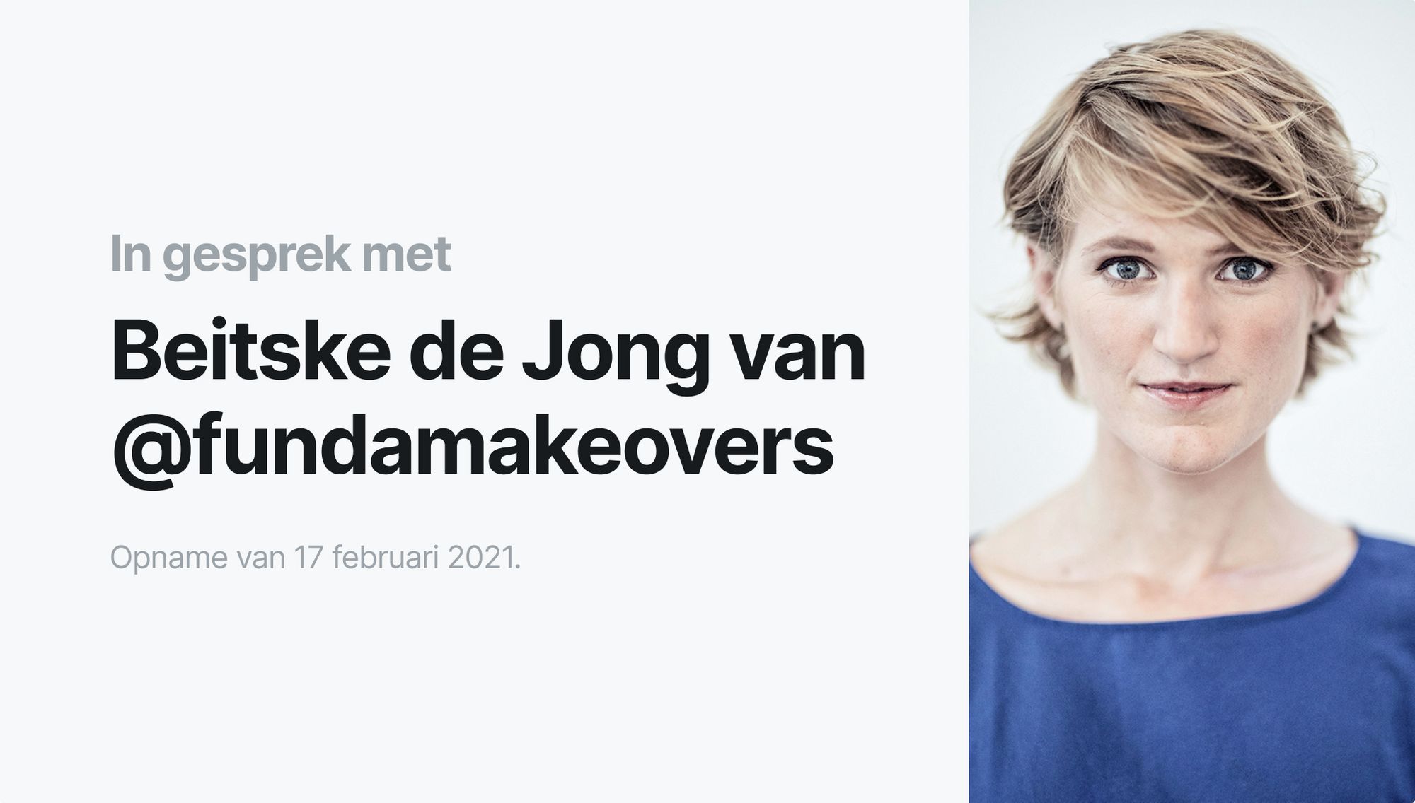 Verbouwen. Wat is slim en wat niet? Walter in gesprek met @fundamakeovers